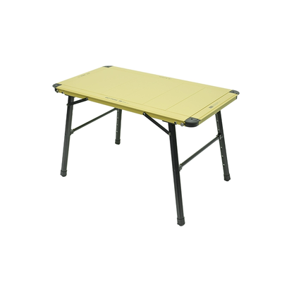 Modern Minimalist Aluminum Nylon Rectangular Height Adjustable Portable And Modular Outdoor Dining Table 1-Tier For Outdoor Patio