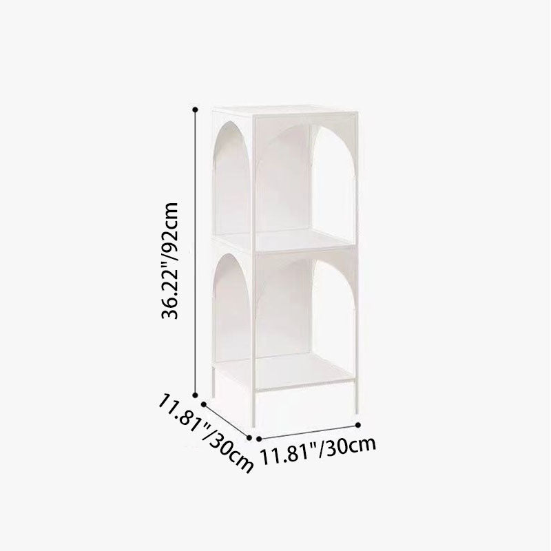 Modern Minimalist Iron Square Side Table 3-Tier For Living Room