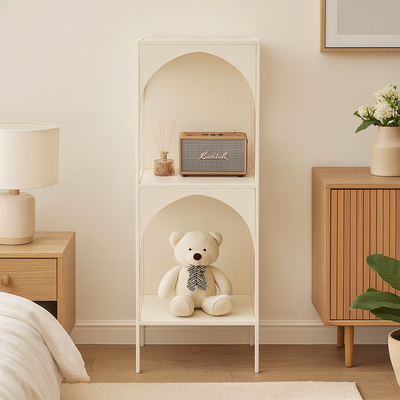 Modern Minimalist Iron Square Side Table 3-Tier For Living Room