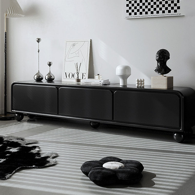 Modern Minimalist MDF Wood Rectangular TV Stand 3-Drawer For Living Room
