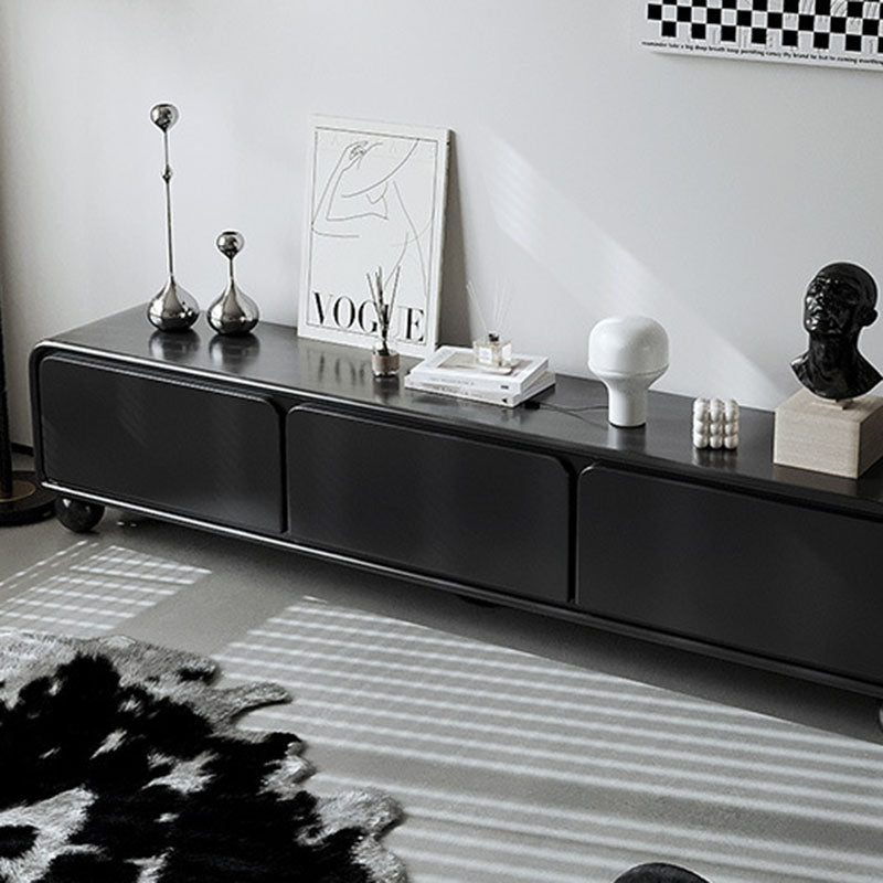 Modern Minimalist MDF Wood Rectangular TV Stand 3-Drawer For Living Room