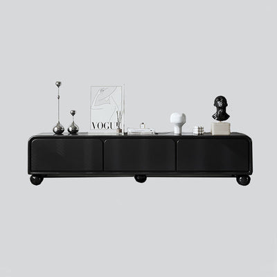 Modern Minimalist MDF Wood Rectangular TV Stand 3-Drawer For Living Room