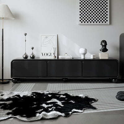 Modern Minimalist MDF Wood Rectangular TV Stand 3-Drawer For Living Room