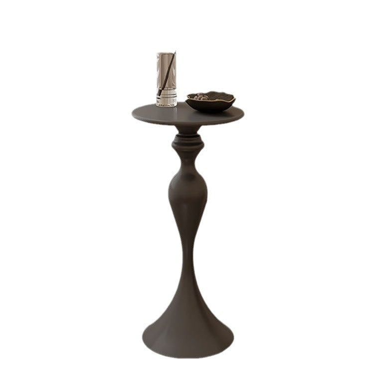 Contemporary Scandinavian Iron Round End Table 1-Tier For Living Room