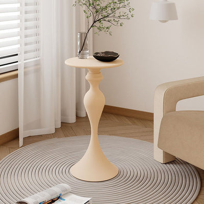 Contemporary Scandinavian Iron Round End Table 1-Tier For Living Room