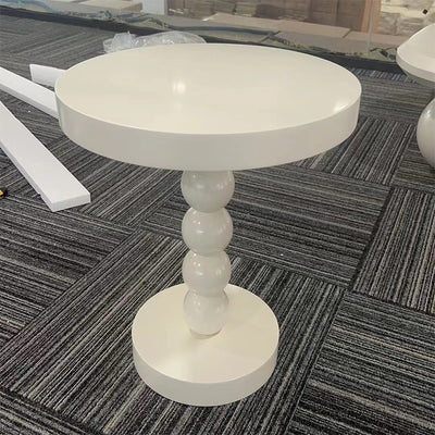 Modern Minimalist Wood Round End Table 1-Tier For Living Room