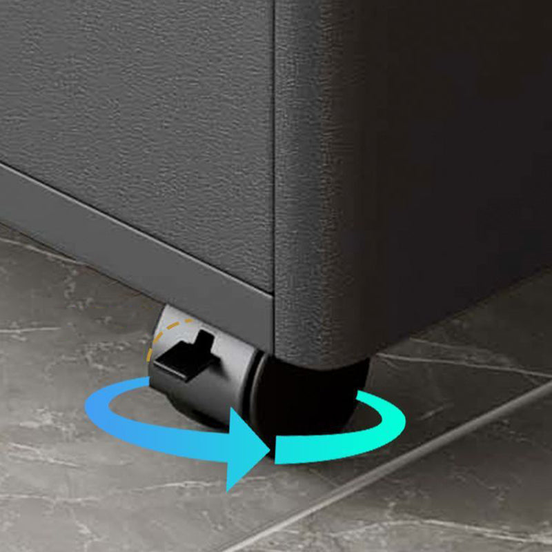 Modern Minimalist Plywood Basalt Turquoise Square Movable End Table 2-Tier For Living Room