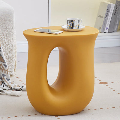 Table d'appoint en plastique en forme de U Art Déco moderne à dopamine 1 niveau pour salon 