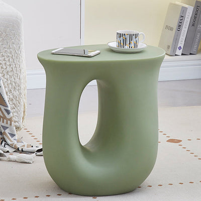 Table d'appoint en plastique en forme de U Art Déco moderne à dopamine 1 niveau pour salon 