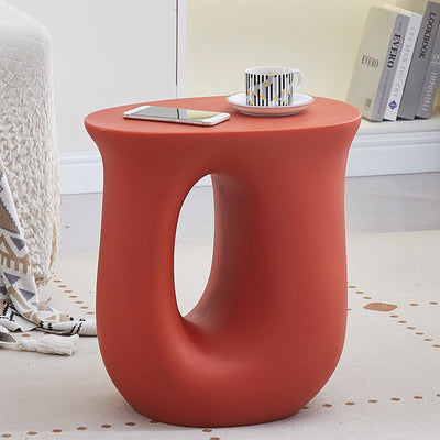 Table d'appoint en plastique en forme de U Art Déco moderne à dopamine 1 niveau pour salon 