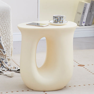 Table d'appoint en plastique en forme de U Art Déco moderne à dopamine 1 niveau pour salon 