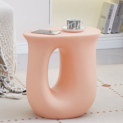 Table d'appoint en plastique en forme de U Art Déco moderne à dopamine 1 niveau pour salon 