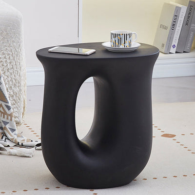 Table d'appoint en plastique en forme de U Art Déco moderne à dopamine 1 niveau pour salon 