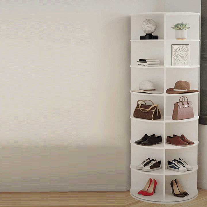 Rangement de chaussures moderne minimaliste sur pied rond en PVC et bois plastique 4/5/6/7 niveaux pour entrées 