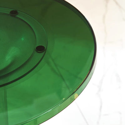 Modern Minimalist Round Cylinder PC Aluminum End Table 1-Tier For Entryways