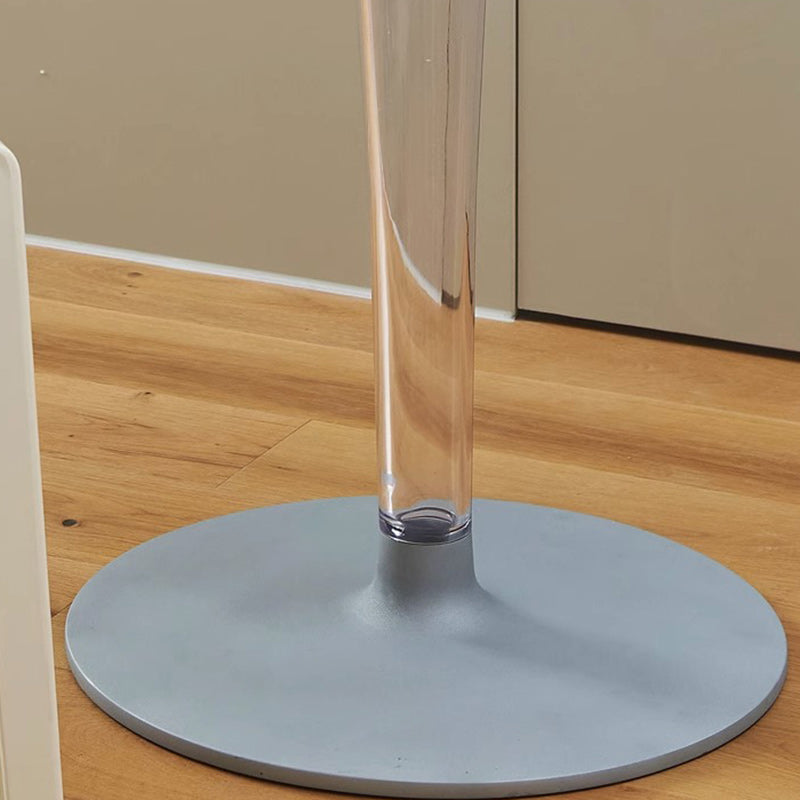 Modern Minimalist Round Cylinder PC Aluminum End Table 1-Tier For Entryways