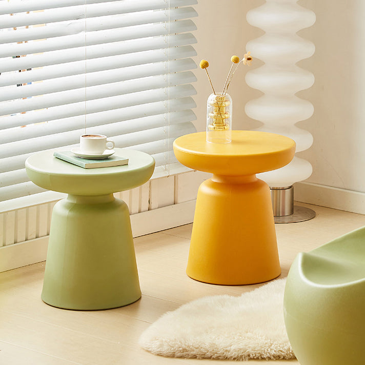 Moderner Art Deco Runder Zylinder PE Beistelltisch 1-stufig für Eingangsbereiche 