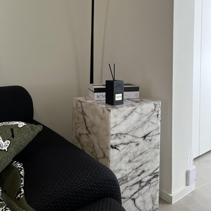 Moderner minimalistischer rechteckiger strukturierter Acryl-Beistelltisch 1-stufig für das Wohnzimmer 
