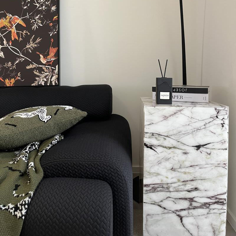 Moderner minimalistischer rechteckiger strukturierter Acryl-Beistelltisch 1-stufig für das Wohnzimmer 