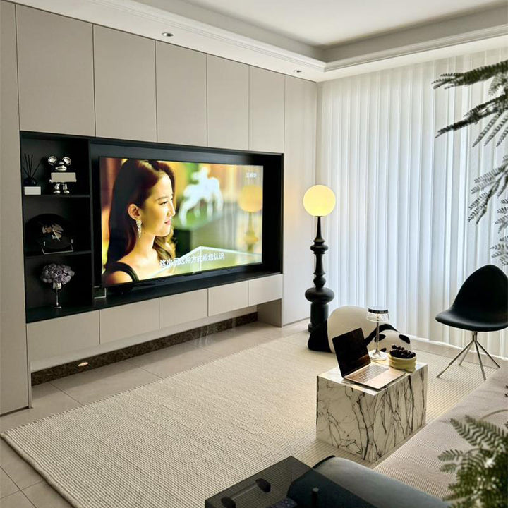 Moderner minimalistischer rechteckiger strukturierter Acryl-Beistelltisch 1-stufig für das Wohnzimmer 