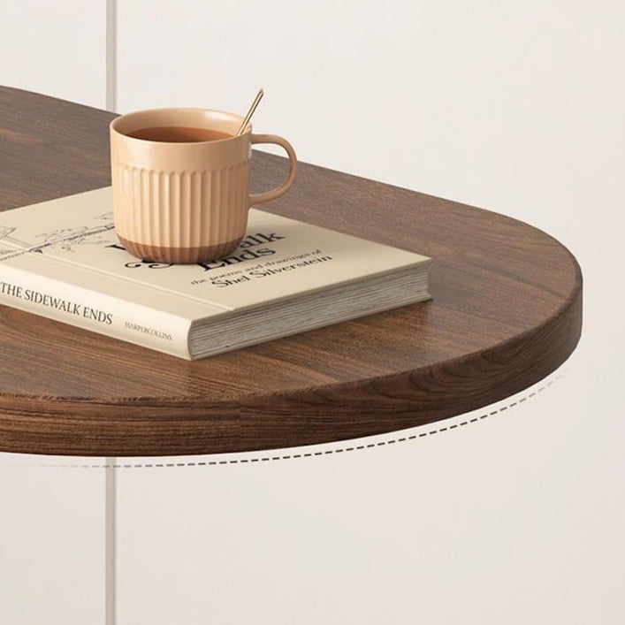 Modern Luxury Oval C MDF Iron End Table 1-Tier For Living Room