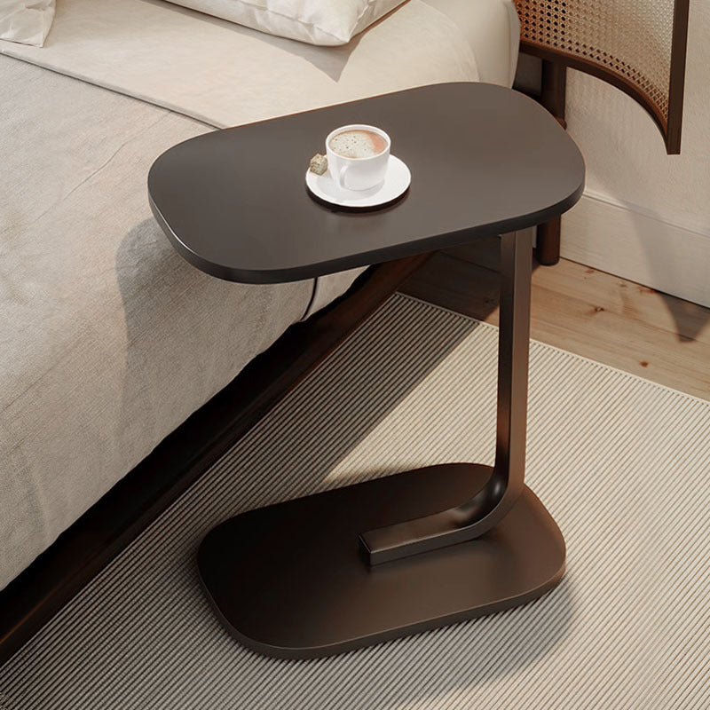 Modern Luxury Oval C MDF Iron End Table 1-Tier For Living Room