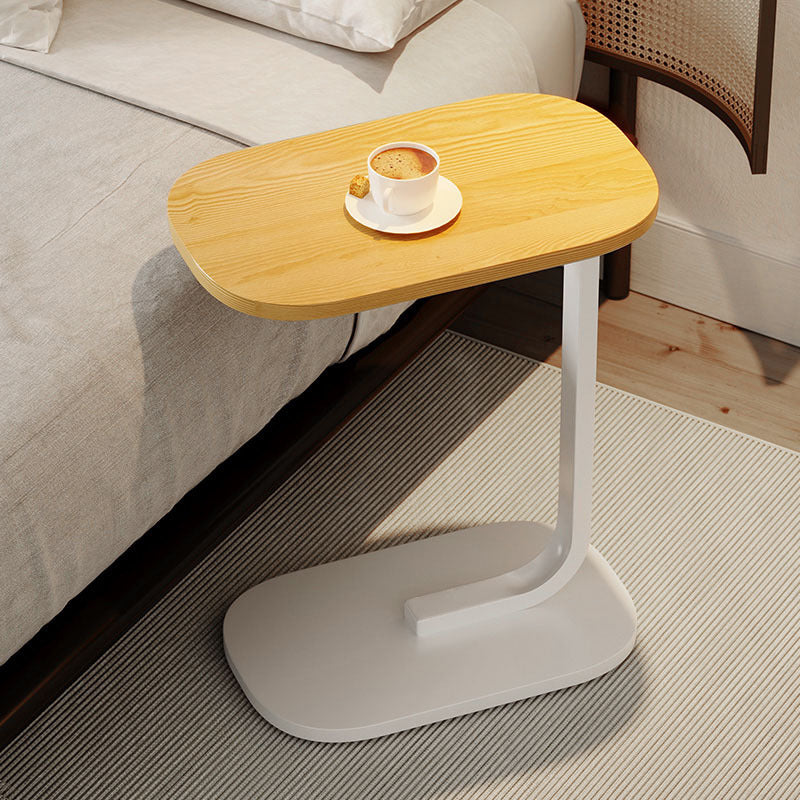 Modern Luxury Oval C MDF Iron End Table 1-Tier For Living Room