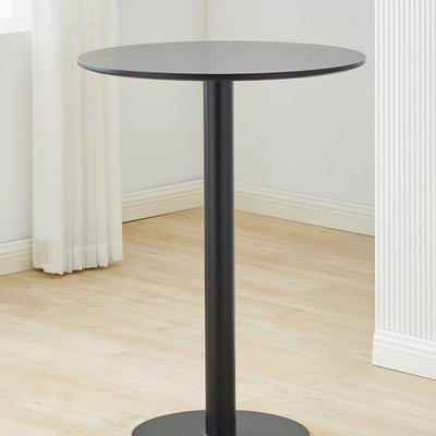 Table d'appoint moderne minimaliste ronde en bois et métal à 1 niveau pour salon 