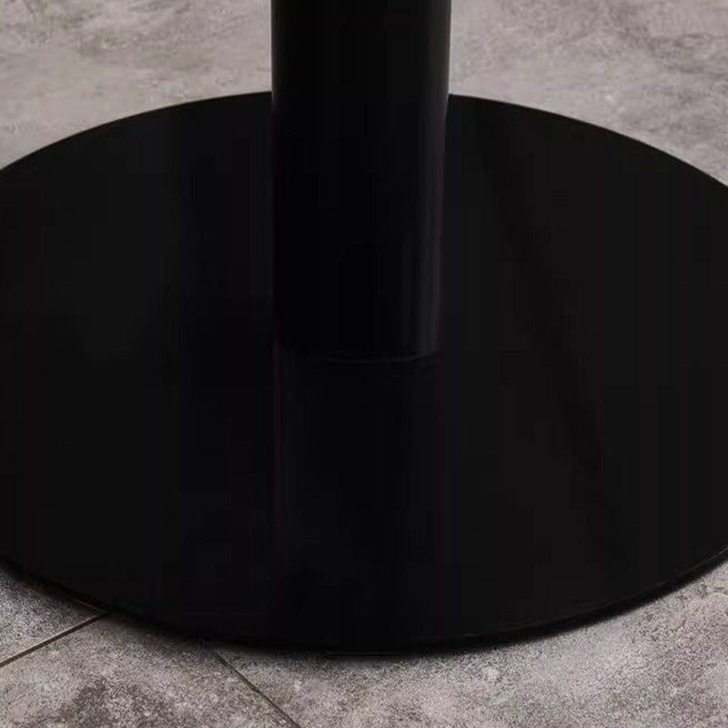 Modern Minimalist Round Cylinder Wood Metal End Table 1-Tier For Living Room