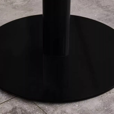 Table d'appoint moderne minimaliste ronde en bois et métal à 1 niveau pour salon 
