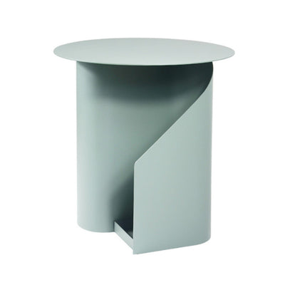 Table d'appoint ronde contemporaine scandinave en fer à une étagère pour salon 