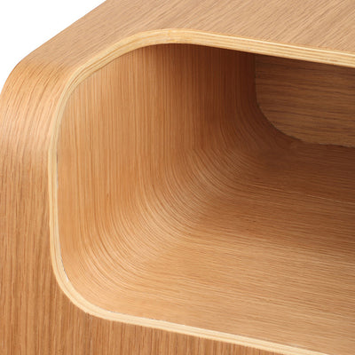 Table d'extrémité en bois rectangulaire contemporain scandinave 1-niveau pour salon 