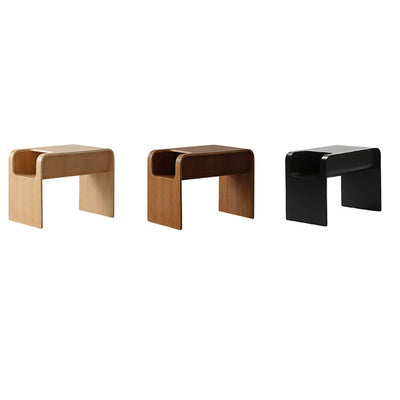 Table d'extrémité en bois rectangulaire contemporain scandinave 1-niveau pour salon 