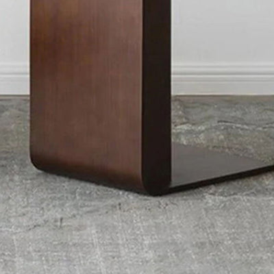Table d'extrémité en bois rectangulaire contemporain scandinave 1-niveau pour salon 