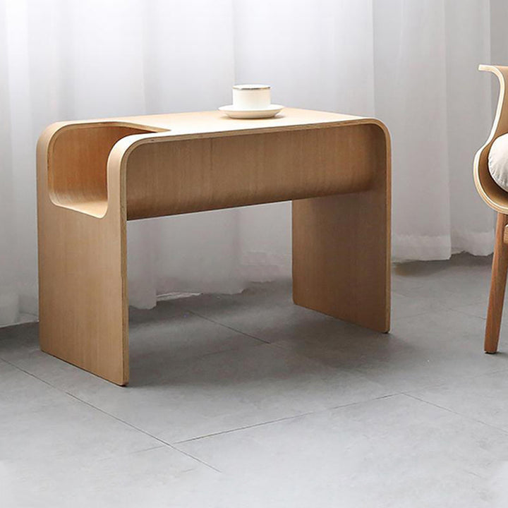Zeitgenössischer skandinavischer rechteckiger Holz-Beistelltisch mit 1 Ebene für das Wohnzimmer 