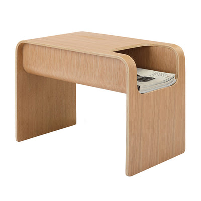 Table d'extrémité en bois rectangulaire contemporain scandinave 1-niveau pour salon 