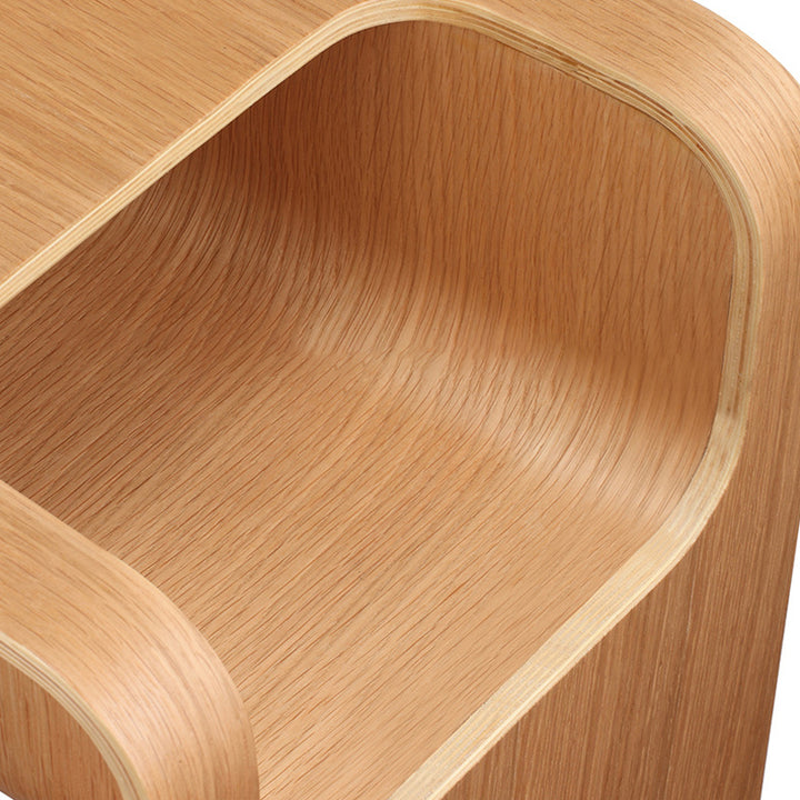 Zeitgenössischer skandinavischer rechteckiger Holz-Beistelltisch mit 1 Ebene für das Wohnzimmer 