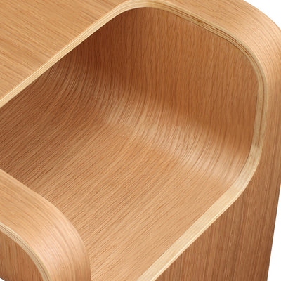 Table d'extrémité en bois rectangulaire contemporain scandinave 1-niveau pour salon 