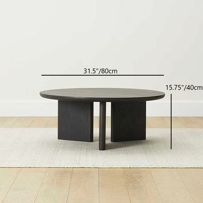 Table d'appoint ronde carrée minimaliste moderne en bois massif 1 niveau pour salon 