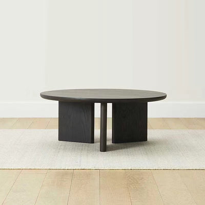 Table d'appoint ronde carrée minimaliste moderne en bois massif 1 niveau pour salon 