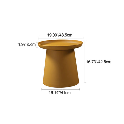 Table d'extrémité ronde minimaliste moderne 1 niveau pour salon 