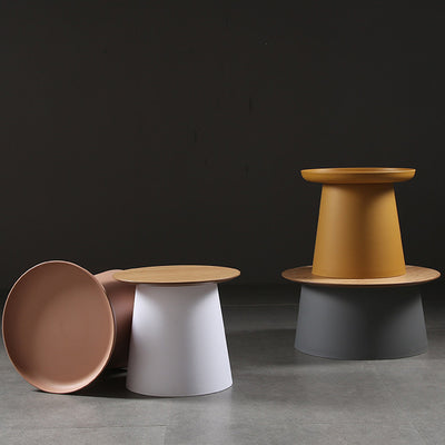 Table d'extrémité ronde minimaliste moderne 1 niveau pour salon 