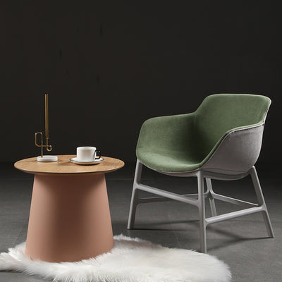 Table d'extrémité ronde minimaliste moderne 1 niveau pour salon 