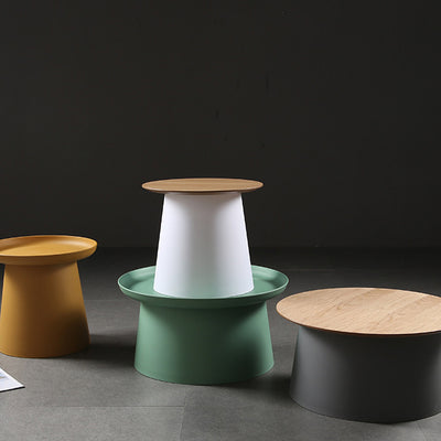 Table d'extrémité ronde minimaliste moderne 1 niveau pour salon 