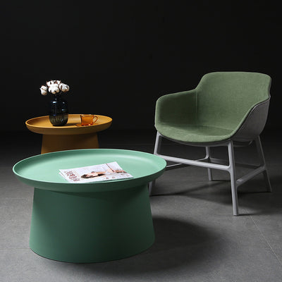 Table d'extrémité ronde minimaliste moderne 1 niveau pour salon 