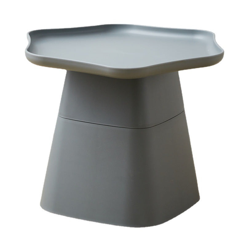 Modern Minimalist Hexagonal Square Cone PP End Table 1-Tier For Living Room