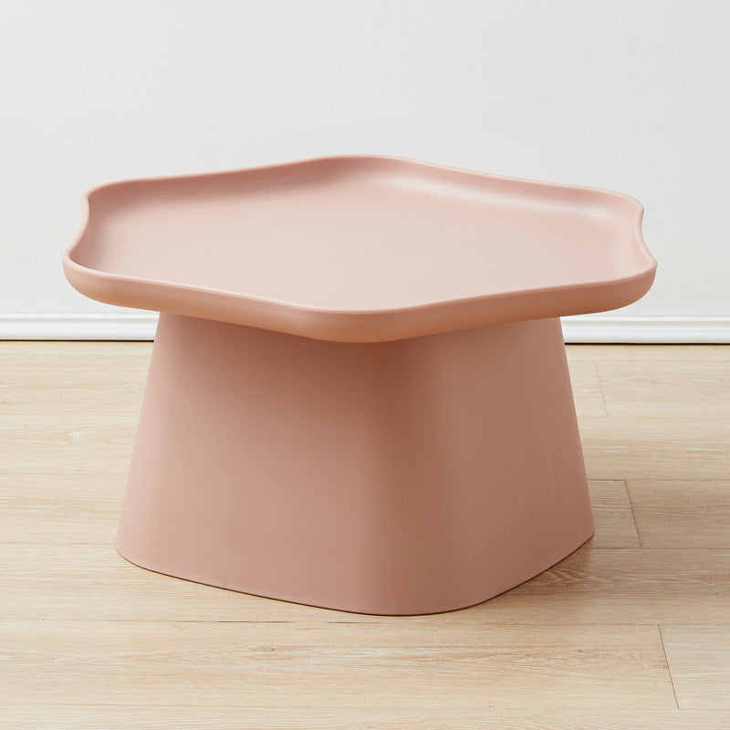 Modern Minimalist Hexagonal Square Cone PP End Table 1-Tier For Living Room