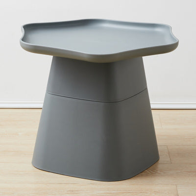 Modern Minimalist Hexagonal Square Cone PP End Table 1-Tier For Living Room