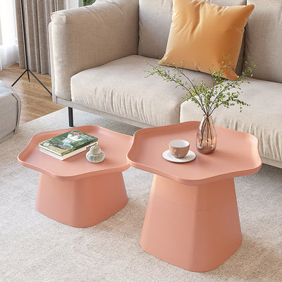 Modern Minimalist Hexagonal Square Cone PP End Table 1-Tier For Living Room