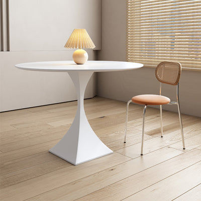 Moderner minimalistischer quadratischer Sockel runder Steinplatte Metall Beistelltisch 1-stufig für Wohnzimmer 